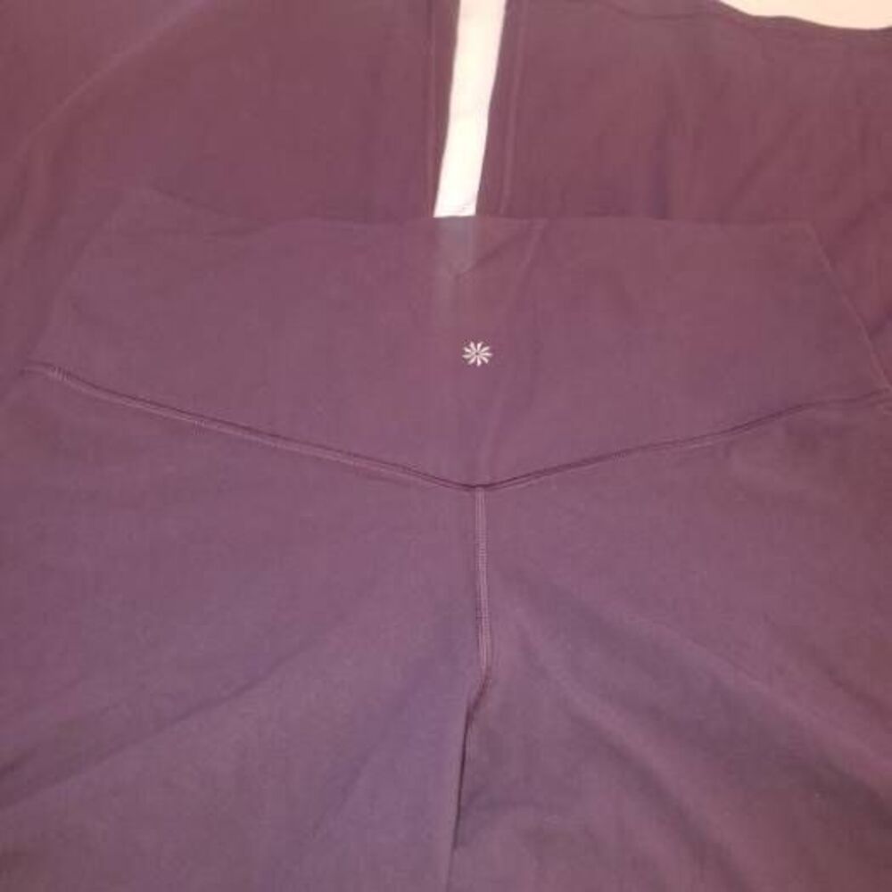 Athleta Elation Wide Leg Dark Purple Stretch Yoga Pants Size 1X - Picture 6 of 14